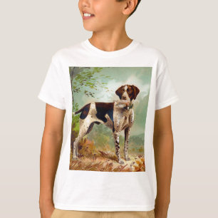 Jägerhund mit Vogel im Mund T-Shirt