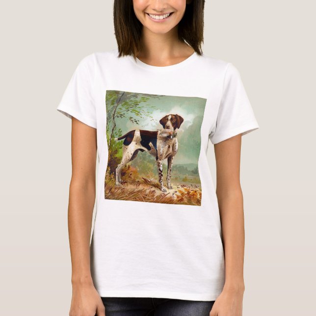 Jägerhund mit Vogel im Mund T-Shirt (Vorderseite)