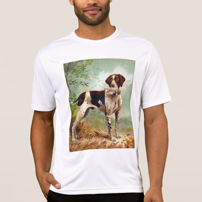Jägerhund mit Vogel im Mund T-Shirt (Vorderseite)