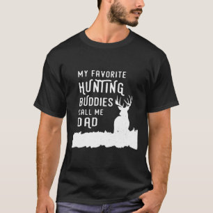 Jägerjäger Vater jagt Hirsche mit Jungen Söhne Dau T-Shirt