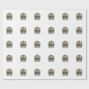 Jägerkatze Jagd Outdoor-Katze Vintage-Vector Geschenkpapier