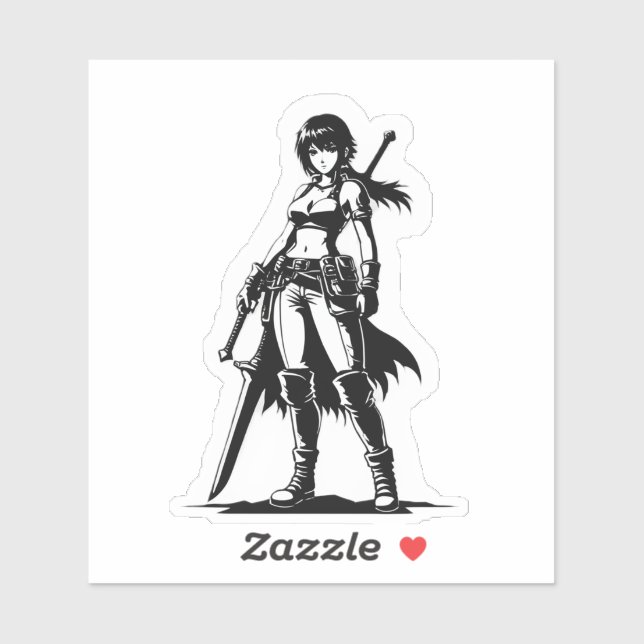 Jägermädchen des Nordens5 Aufkleber (Blatt)