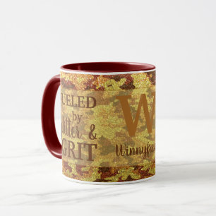 Jägerorange-Tarnung Glitter Camo Name Tasse