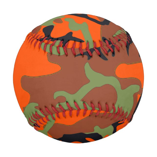 Jägerorange und grünes Tarnmuster Baseball (Vorderseite)