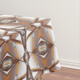 Jagged Edge Concentric Earth Tone Ombre Art Tischdecke