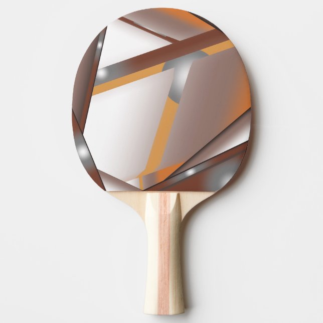 Jagged Edge Concentric Earth Tone Ombre Art Tischtennis Schläger (Vorderseite)