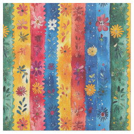 Jagged Stripe floral Muster Papel Picado Stoff