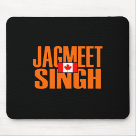 Jagmeet Singh Orange Blocktext Kanadische Flagge Mousepad