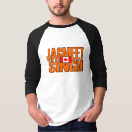 Jagmeet Singh Orange Blocktext Kanadische Flagge T-Shirt
