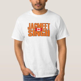 Jagmeet Singh Orange Blocktext Kanadische Flagge T-Shirt