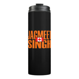 Jagmeet Singh Orange Blocktext Kanadische Flagge Thermosbecher