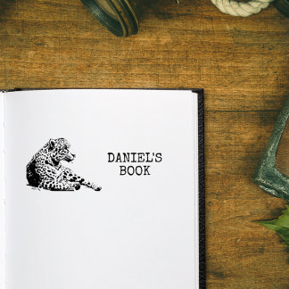 Jaguar am Rande Dieses Buch gehört zu Exlibris Permastempel