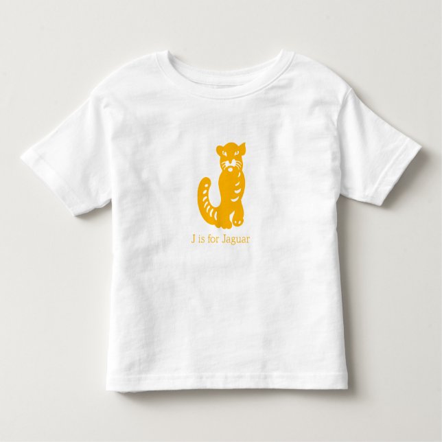 Jaguar Animal Alphabet Kleinkind T-shirt (Vorderseite)