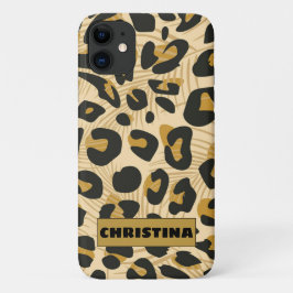 Jaguar Animal Print Personalisiert Name Case-Mate iPhone Hülle