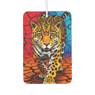 Jaguar auf rissigem Erdboden Hintergrund Autolufterfrischer