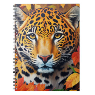 Jaguar Autumn Feline Art Notebook Notizblock