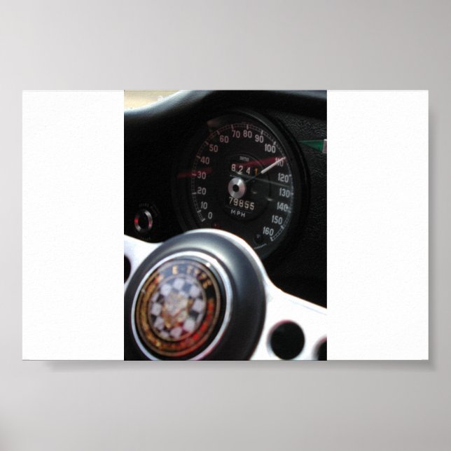 Jaguar bei hoher Geschwindigkeit Poster (Vorne)