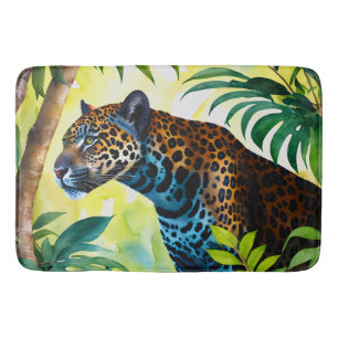 Jaguar Botanischer Wald-Dschungel Badematte