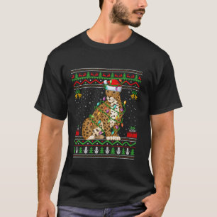 Jaguar Christmas Lights Santa Ugly Sweater Xmas T-Shirt