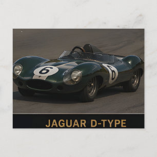 Jaguar D-Type Klassischer britischer Le-Mans-Rennw Postkarte