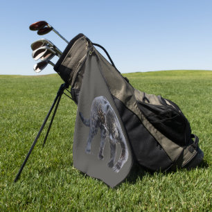 Jaguar Diablo, graues Golfhandtuch