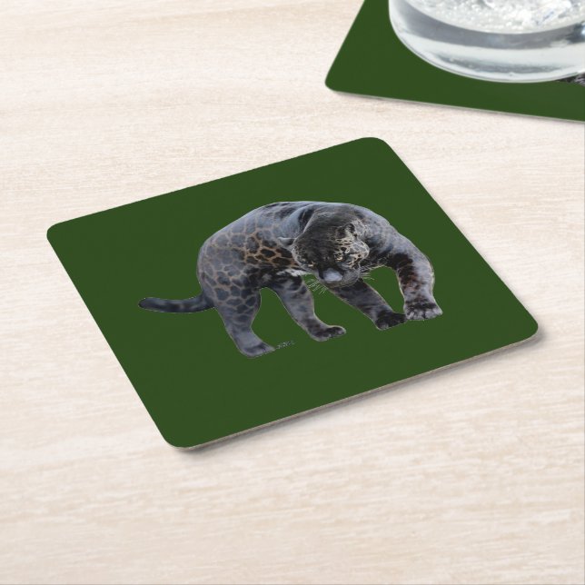 Jaguar Diablo grüne Untersetzer (angewinkelt)