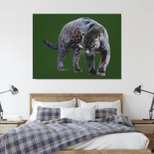 Jaguar Diablo grüner Leinwanddruck