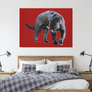 Jaguar Diablo roter Leinwanddruck