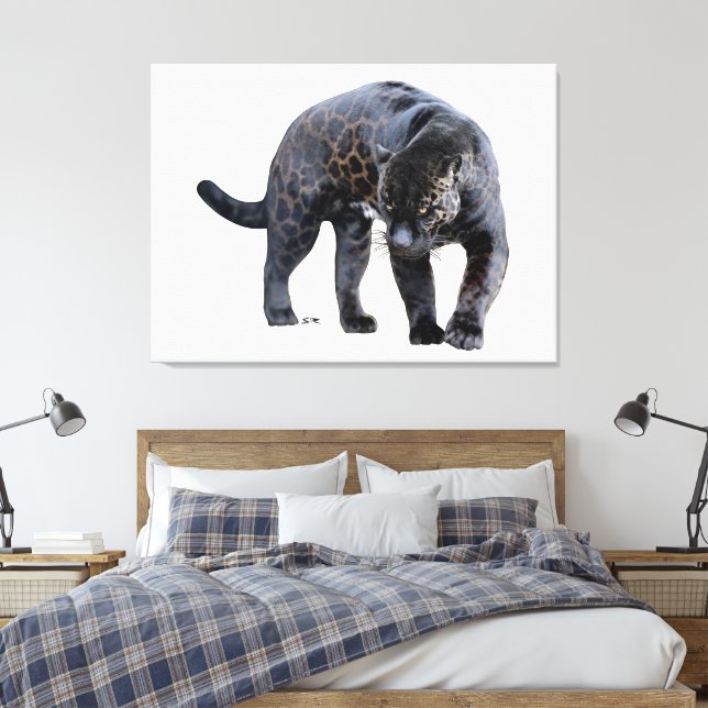 Jaguar Diablo, weiße Leinwand (Insitu (Schlafzimmer))