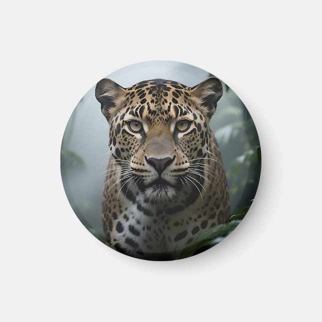 Jaguar-Dschungelporträt Magnet (Vorne)
