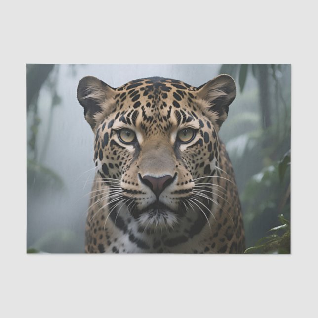Jaguar-Dschungelporträt Seidenpapier (Vorderseite)
