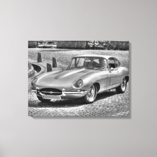 Jaguar E-Type Leinwanddruck (Vorderseite)
