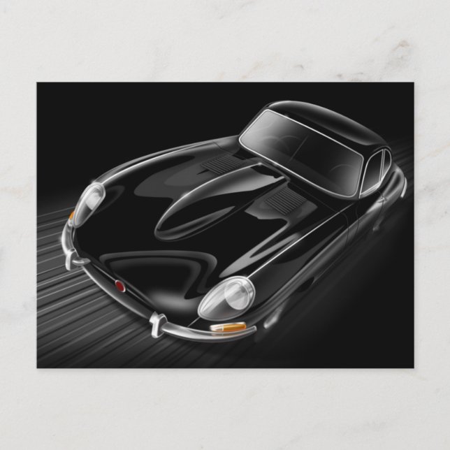 Jaguar E-Type Postcard Postkarte (Vorderseite)