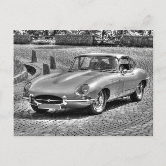 Jaguar E-Type Postkarte (Vorderseite)