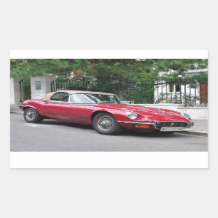 Jaguar E-Type Rechteckiger Aufkleber