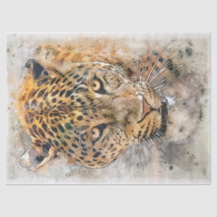 Jaguar Feline Wild Cat Artwork Decoupage Seidenpapier