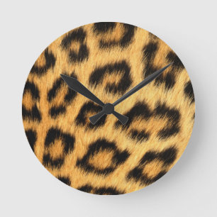 Jaguar Fur 2 Runde Wanduhr