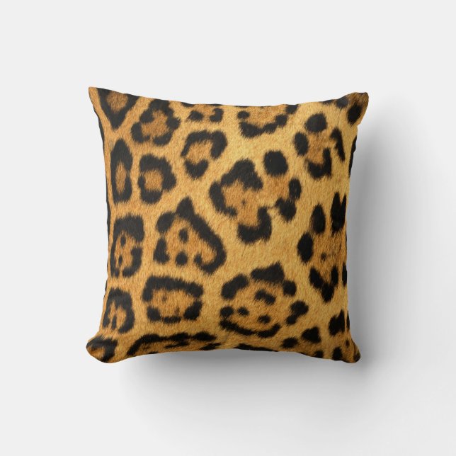 Jaguar Fur Print Kissen (Vorderseite)