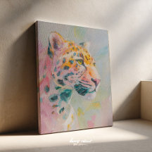 Jaguar-Gemälde – Wilde Jungle-Kunst, Tropisch