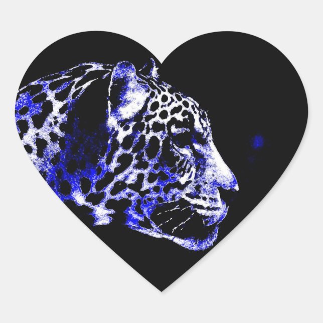 Jaguar Heart Stickers (Vorderseite)