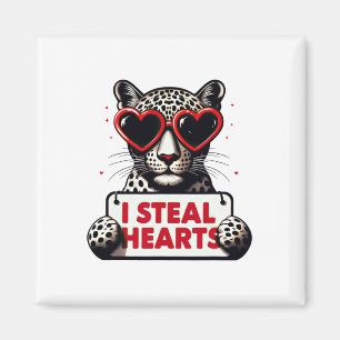 Jaguar I Stearts Kids Mens Womens Leopard Val Magnet