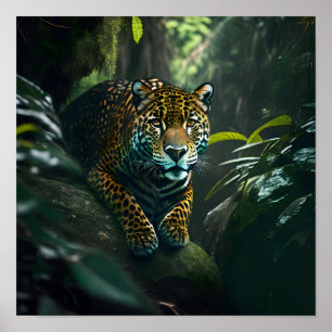 Jaguar im Dschungel Poster
