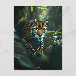 Jaguar im Dschungel Postkarte