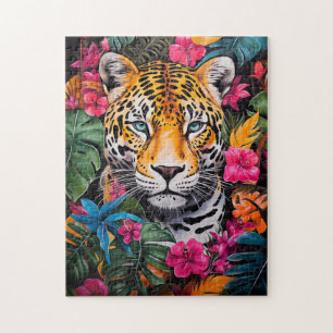 Jaguar in Jungle Bloom Puzzle