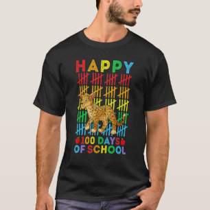 Jaguar Lehrer Student glücklich 100 Tage der Schul T-Shirt