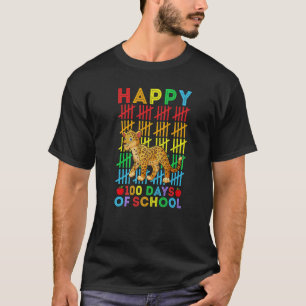 Jaguar Lehrer Student glücklich 100 Tage der Schul T-Shirt