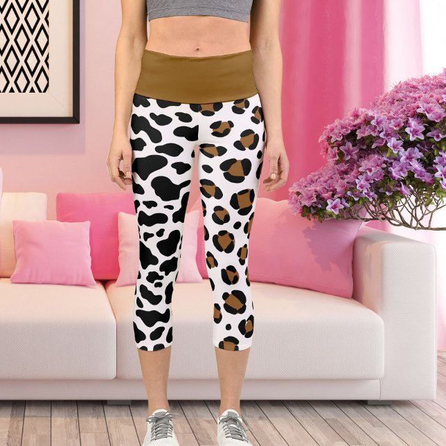 Jaguar Leopard Big Cat Muster Spots Print Animal Capri Leggings (Von Creator hochgeladen)