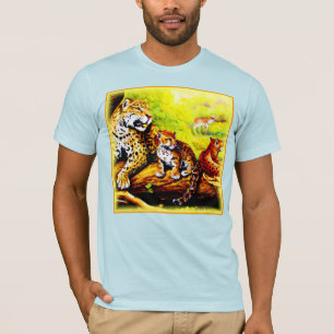 Jaguar Mama und Cubs Relaxen im Dschungel. Jetzt k T-Shirt