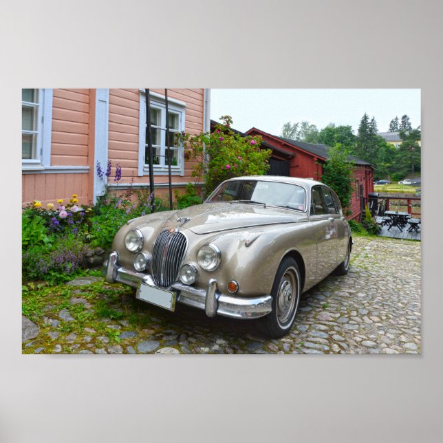 Jaguar Mark 2 in Porvoo, Finnland Poster (Vorne)