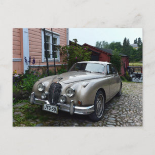 Jaguar Mark 2 in Porvoo, Finnland Postkarte